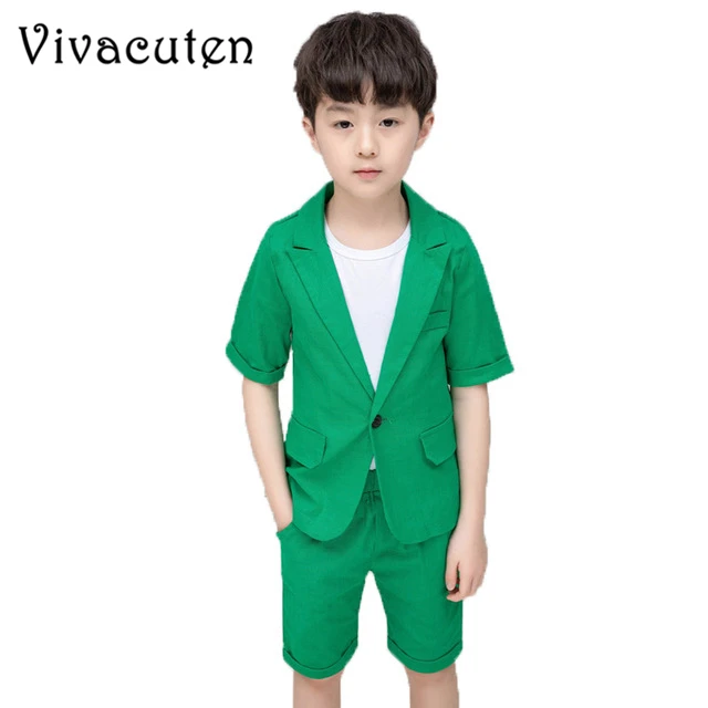 Набор летней одежды для мальчиков детский джентльменский модный однотонный