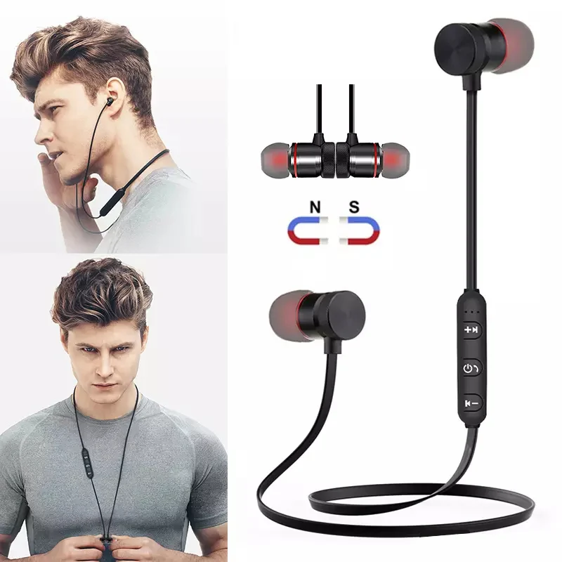 500 шт./лот шейные Bluetooth наушники магнитные Беспроводные спортивные для бега V4.1 с
