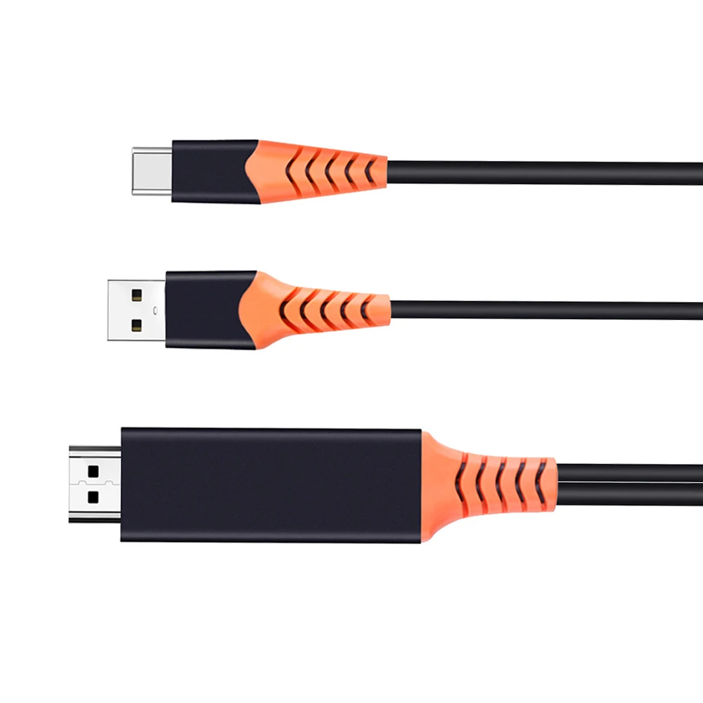 2 м/USB кабель питания для GalaxyS8/9 адаптер с type c на HDMI USB источником 4K мобильный