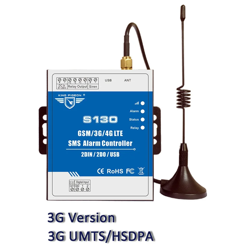 King Pigeon GSM 3G 4G SMS Пульт дистанционного управления Система сигнализации 2 DIN Выход RTU