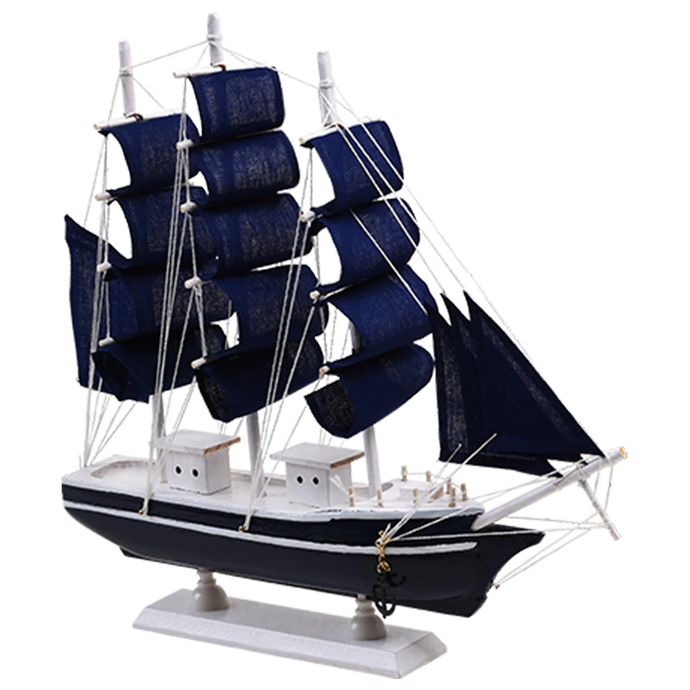 Sailboat Model Lifelike Sailing Ship Wood Crafts Tabletop Ornament Corsair Decoration Navy | Дом и сад