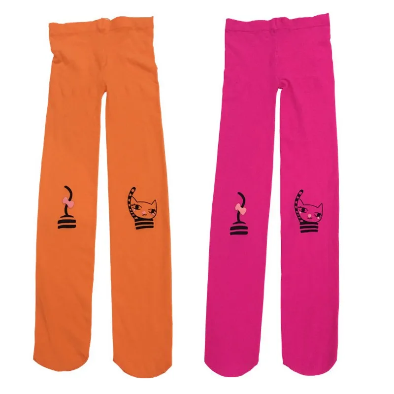 Новые высококачественные детские колготки для девочек бархатные с принтом