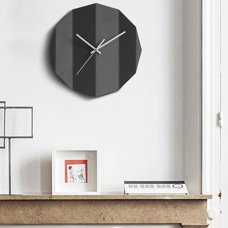 Дизайн оригами бетонные часы силиконовая форма для украшения гостиной цементная