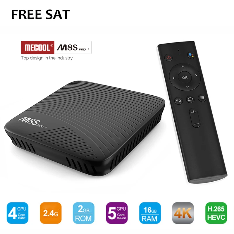 Mecool M8S PRO L Smart tv Box Android 7 1 Amlogic S912 3 ГБ ОЗУ 16 ПЗУ г 5 Wifi ip тв приставка с голосовым