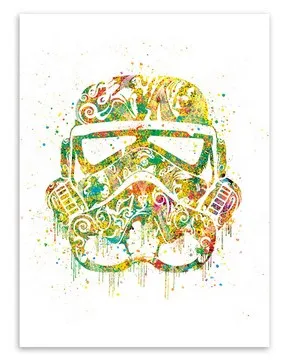 Оригинальная Акварельная маска для шлема Дарт Вейдер Поп Арт-Принт по фильму