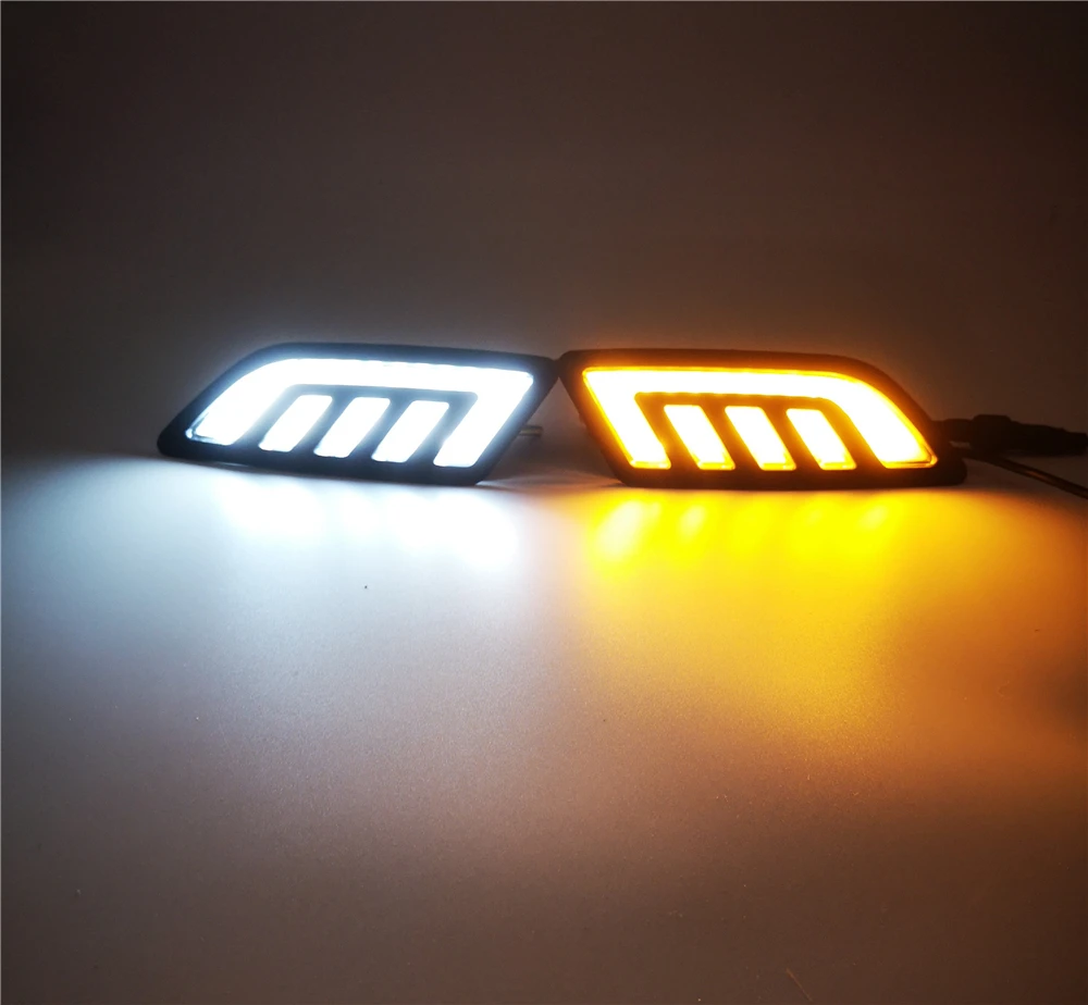 Дневные ходовые огни DRL 2 шт. маска светодиодная решетка лампа с поворотным