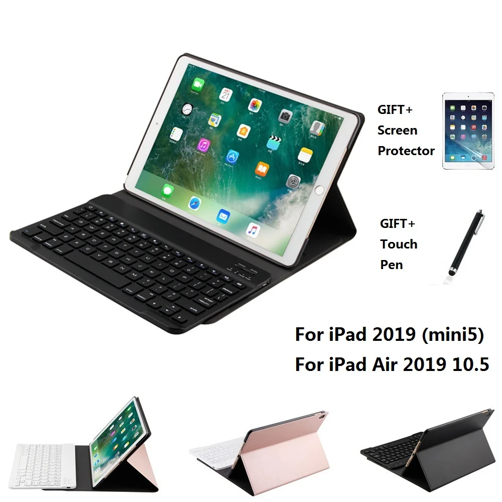 Ультратонкий чехол с беспроводной Bluetooth клавиатурой для iPad Mini 5 Air 10 2019