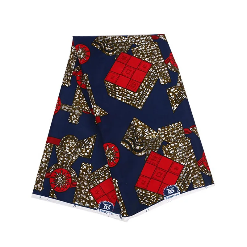 

mylb 6 yards Vintage Printed African Fabric for Party Dress real Wax Fabric 100% Polyester Wax Tissus