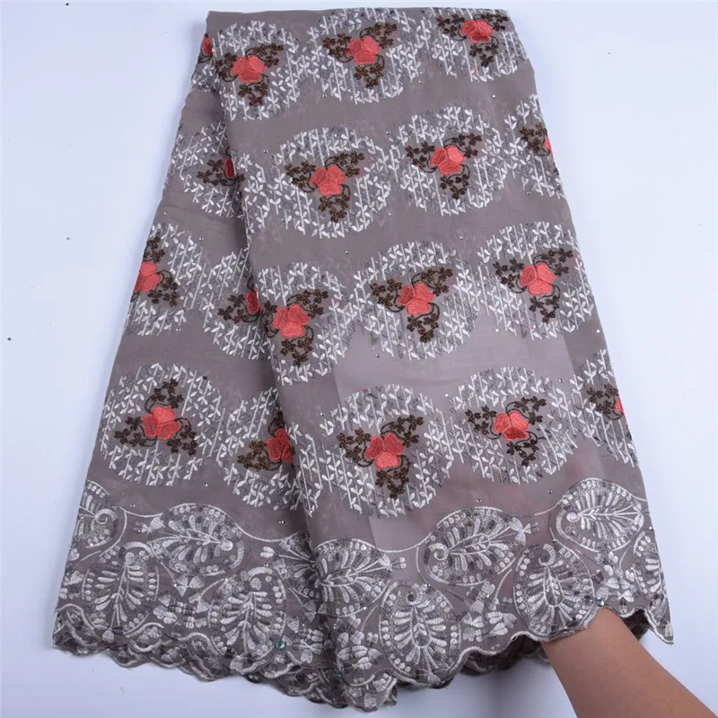 Новое поступление африканская яркая сетка хлопковое кружево Высококачественная