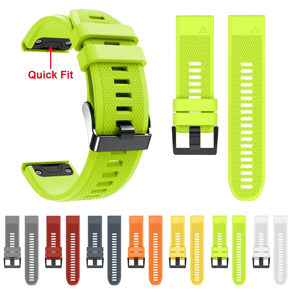 26 мм Easyfit ремешок для Garmin Fenix 5x Plus Quick Release силиконовый браслет ремешок для Garmin Fenix5x 3 3HR часы