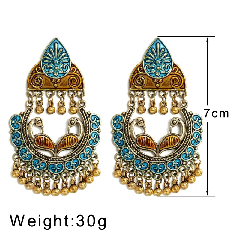 Этнические винтажные женские антикварные золотые серьги Jhumka индийские