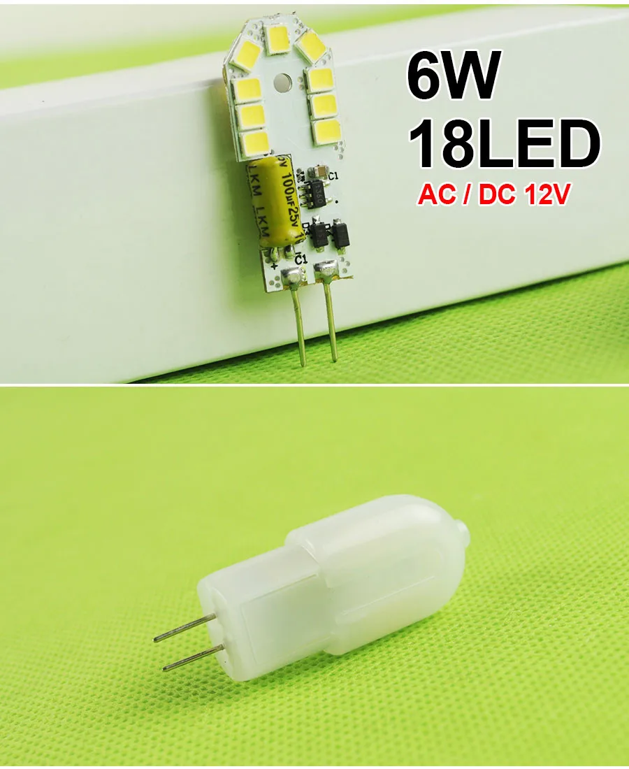 6 шт с регулируемой яркостью(12 V/220 V Мини светодиодный G4 COB Светодиодный лампа 4 Вт 6 Вт DC/AC 360 угол люстра Замена галогеной лампада ампулы Bombilla