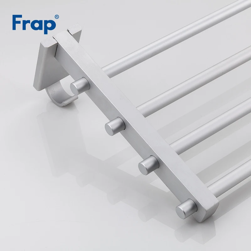 Новая вешалка для полотенец Frap 55 см с крючками подвижная аксессуары ванной