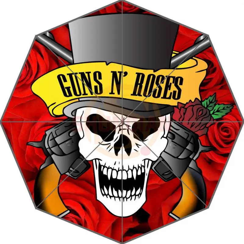 Лидер продаж изготовленный на заказ Guns and Roses Взрослых Универсальный дизайн мода складной зонтик хорошим подарком для друзей и близких! U30-38