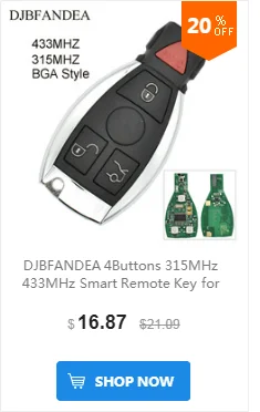 Djbfandea 4 пуговицы 315 МГц в комплекте дистанционный ключ для Mercedes-Benz W169 W245 W203 W208 W209 W204 W210 W211 2001-2010 IYZ3312