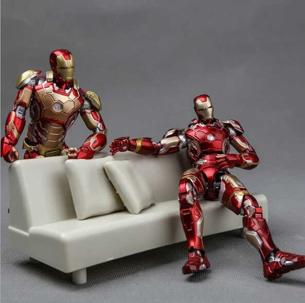 Marvel, Мстители, игрушки, железный человек, СВЧ, Железный человек, Марка 42, 43, с диваной, фигурка, игрушки, коллекция, модель