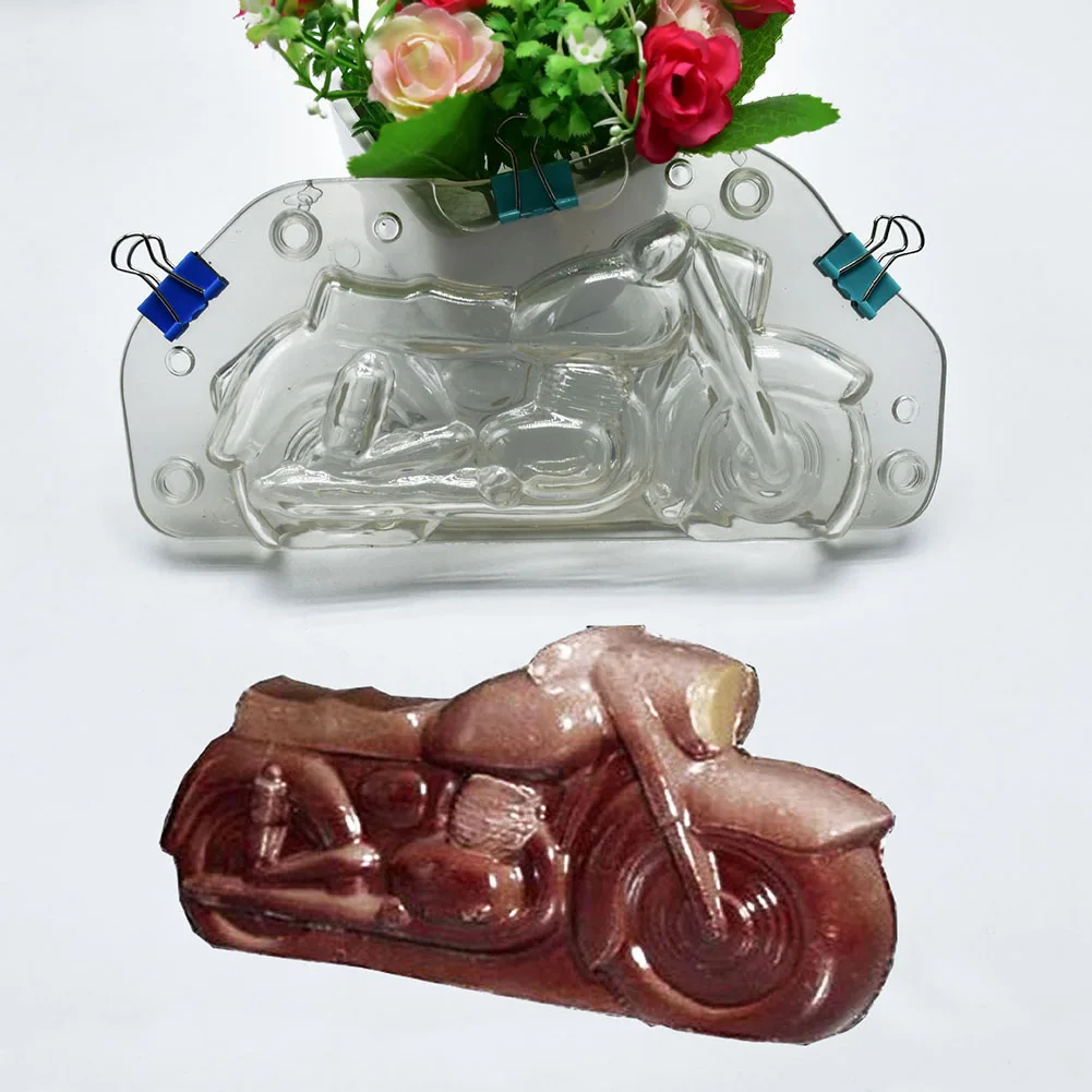 3D пластиковые мотоциклетные шоколадные формы DIY ручной работы торты для шоколада