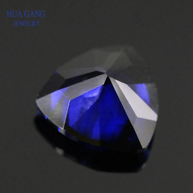 Синтетические драгоценные корундовые камни в форме триллиона размер 3x3 ~ 12х12 мм 34