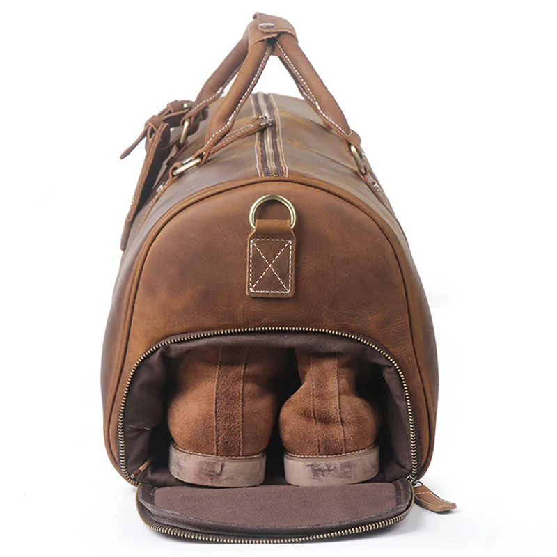 BOLEKE винтажная сумка для багажа мужские дорожные сумки bolsa de viagem grande couro masculina crazy