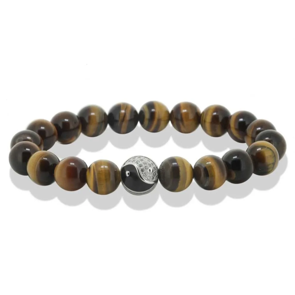 2017 Мужской браслет Bracciale вулканическая лава рок из бисера Pulsera Серебряный Будда