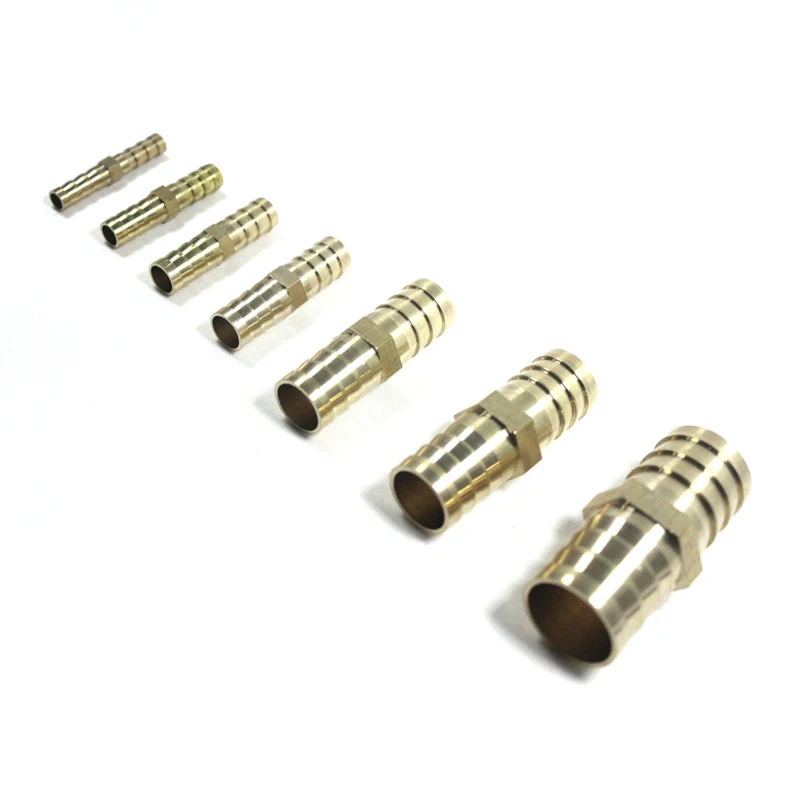 

NuoNuoWell Brass Straight Hose Barbed Tail Connector Coupler Pneumatic joint Gas Pipe Reducing Fittings 16/19/25MM OD