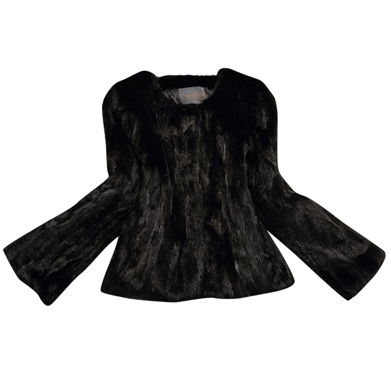 Женская шуба из натурального меха норки короткая Шуба на осень и зиму 3XL VK3125|outerwear