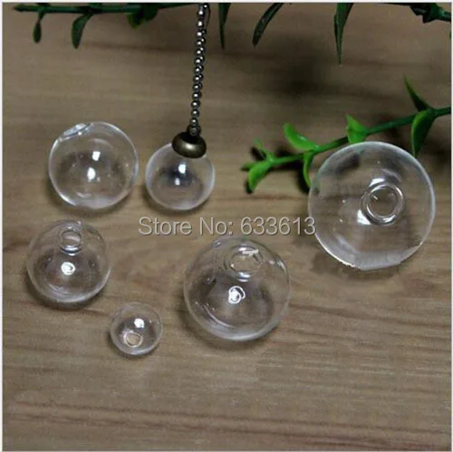 100pcs 6/8/10/12/14/16/18/20/25mm clear Glass Cover Bulb Ball DIY orbs Vial Bottle round ball you can choose size | Украшения и