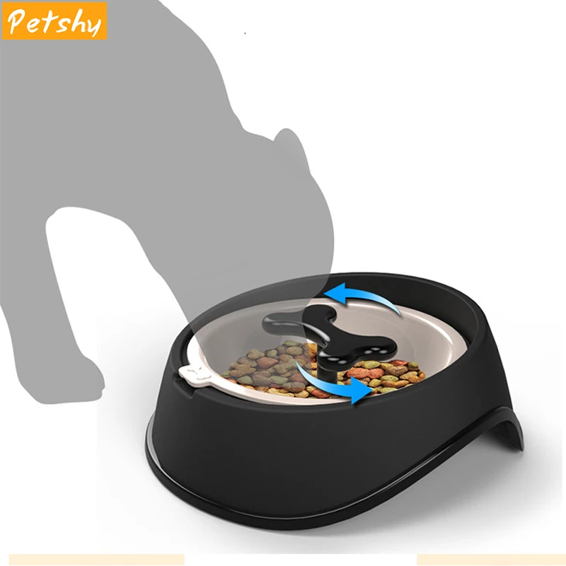 Petshy Pet медленная кормушка для собак миски для воды миски интерактивные миски для собак кошек анти дроссель миска предотвращает ожирение Кормление домашних животных