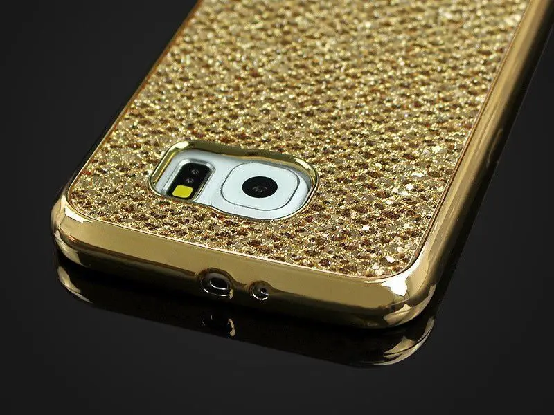 For Samsung Galaxy Note 9 8 5 4 S9 S8 Plus S6 S7 Edge S5 S4 Mini IPhone X Shiny Bling Rubber Crystal Glitter Soft TPU Case Cover |