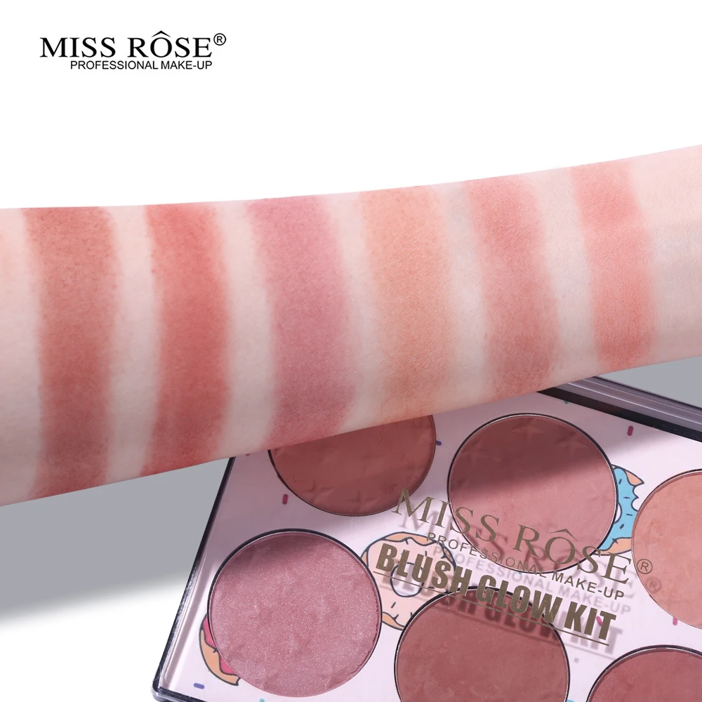 Miss Rose 6 видов цветов румяна для щек палитра водостойкая пудра Контур бронзатор