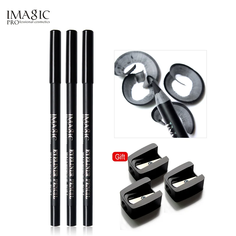 3black IMAGIC подводка для глаз, женская, коричневая, очень стойкая, псевдо-гладкая, для макияжа, водостойкая и влагостойкая, не легко отбеливать - Цвет: 3black