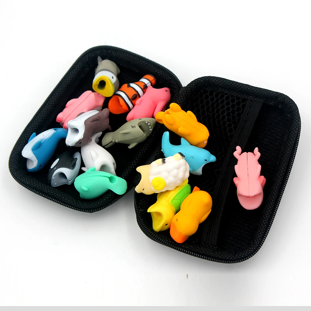 Magcle Cute Animal Bite Winder для iPhone Защита usb кабеля Органайзер Chompers Shark Koala Panda Bites кукла +