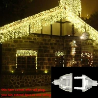 christmas outdoor decoration indoor 5m droop 0 4 0 6m curtain icicle led string lights new year garden party ac 220v