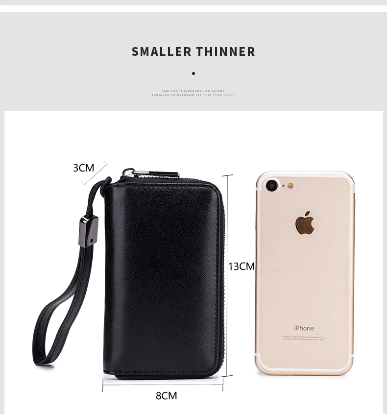 Модные женские туфли Key Holder бумажник кожаный мешок ключа смарт-кошельки Для мужчин случае Ежедневные клатчи для человека ключница дамы высокого Ёмкость