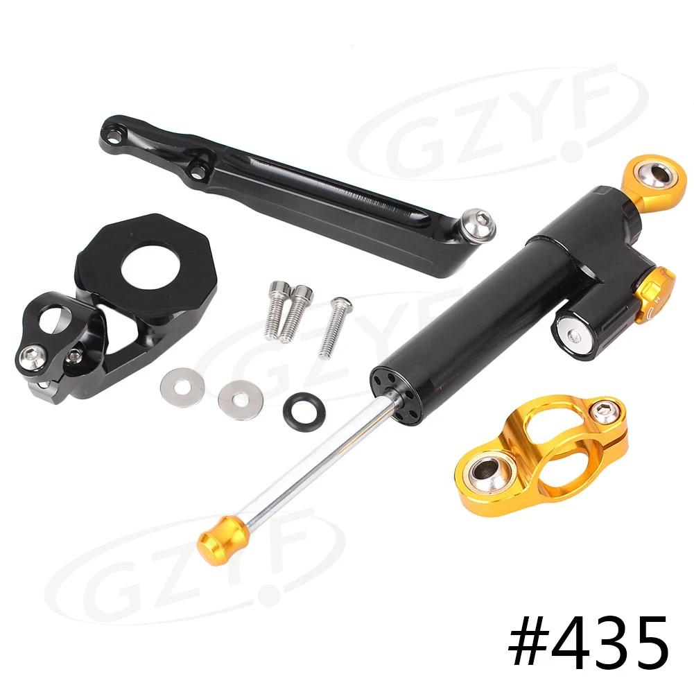 CNC Aluminum Steering Damper Stabilizer w/ Bracket Mounting Kit Satety Control for Honda CBR600RR 2005 2006 Anodized