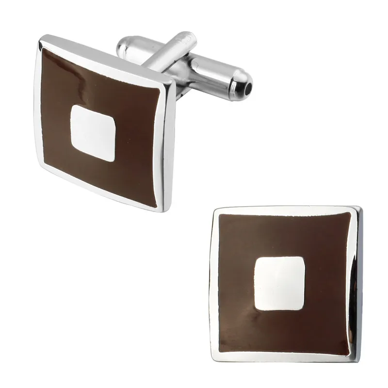 Высокое качество французские эмалированные красные Квадратные запонки для