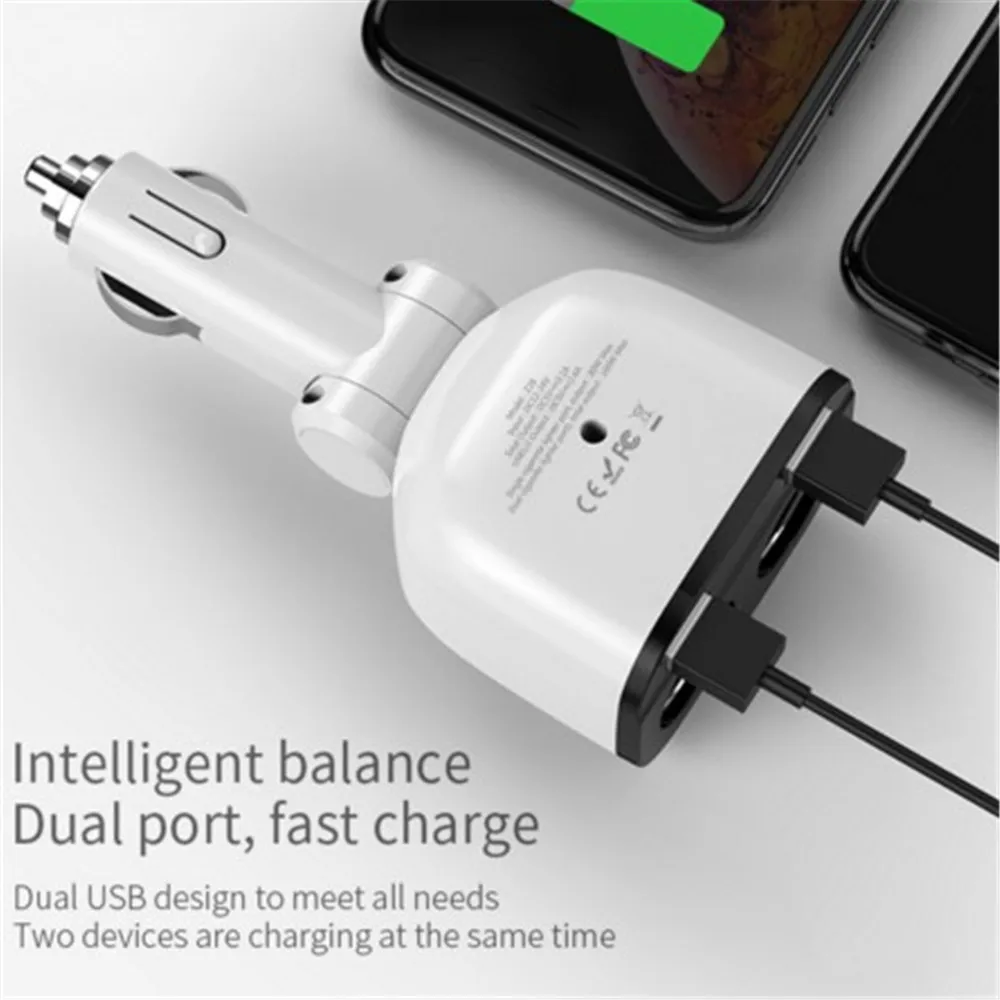 Z28 двойное USB Автомобильное светодиодное зарядное устройство для мобильного