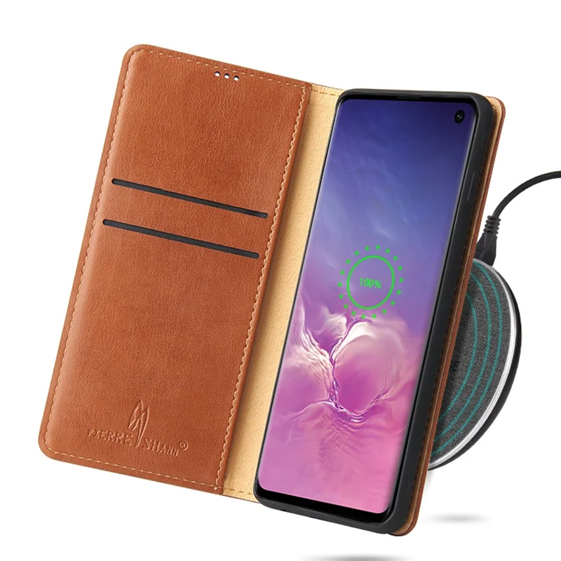 Магнитный чехол с подставкой кожаный откидной Чехол кошелек для samsung Galaxy S10e