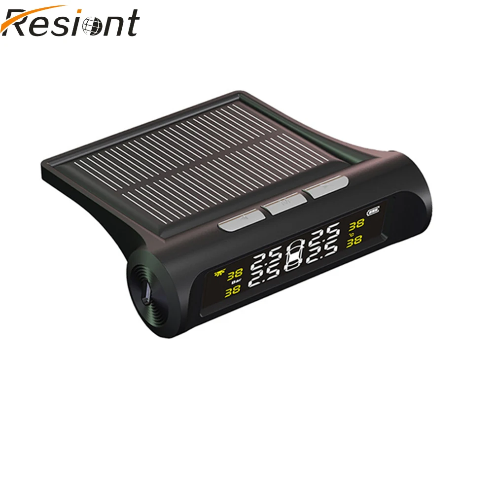 Смарт автомобиль TPMS Встроенная система контроля давления в шинах Солнечная