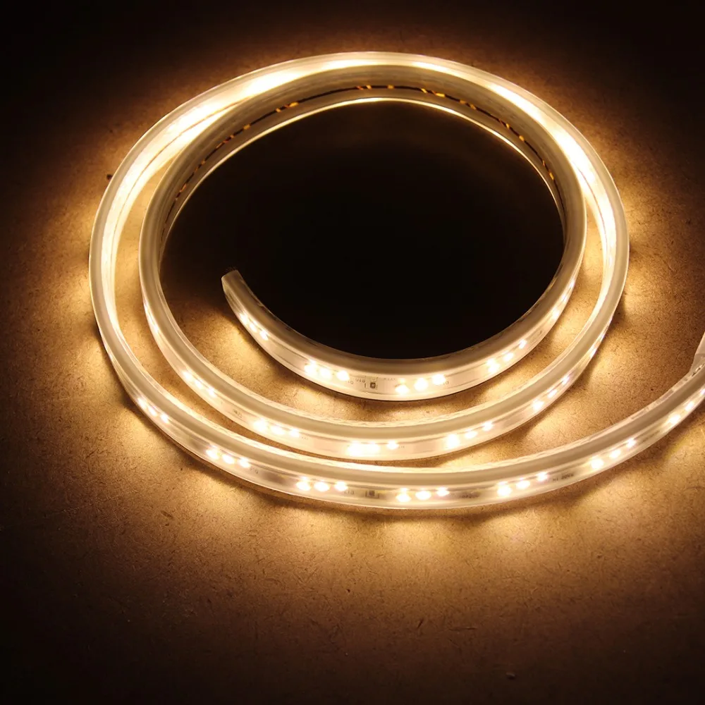 

LED Strip IP67 Waterproof Silicone Tube Led Ribbon Flexible Tape EU Plug Rows Slanted 2835 SMD 120Leds/M 3 Colors Optional JQ