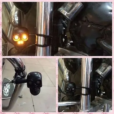 СВЕТОДИОДНЫЕ указатели поворота с черным черепом индикаторы освещения для