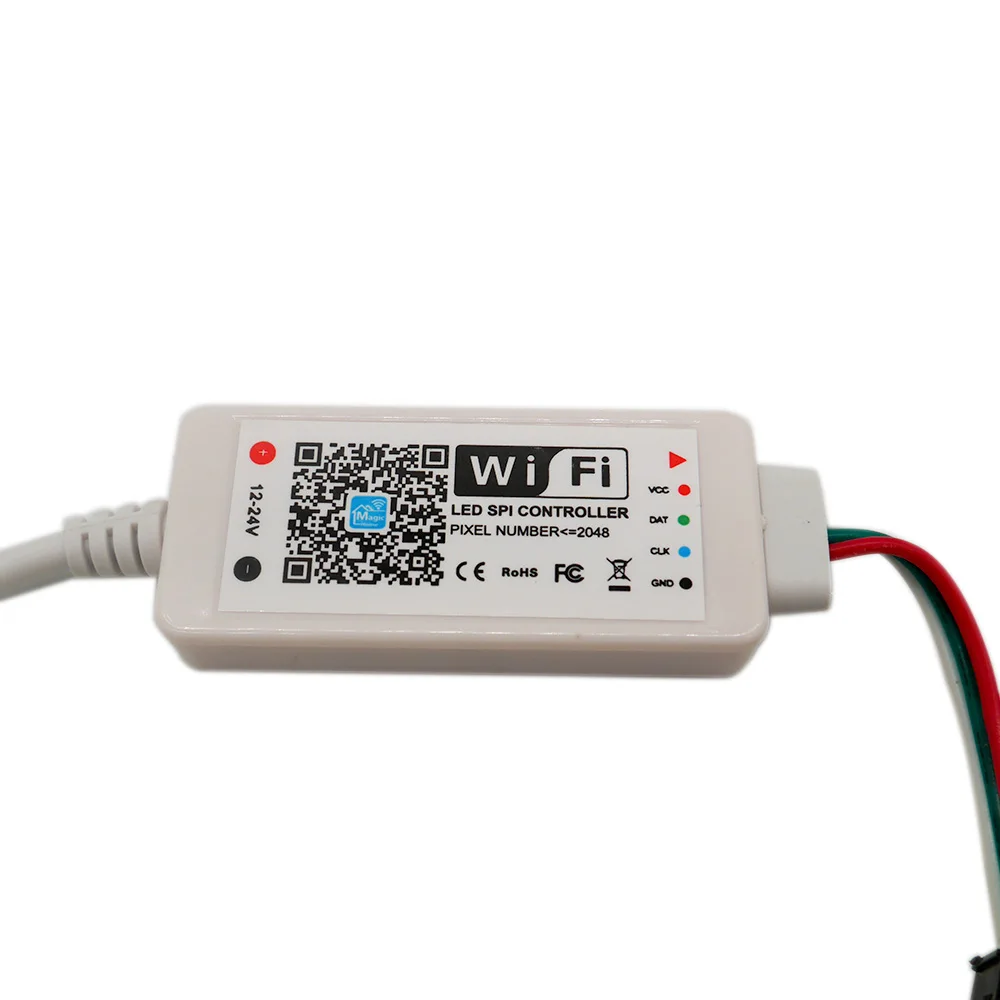 Адресуемый волшебный домашний светодиодный контроллер SPI DC5V DC12 24V 2048 пикселей