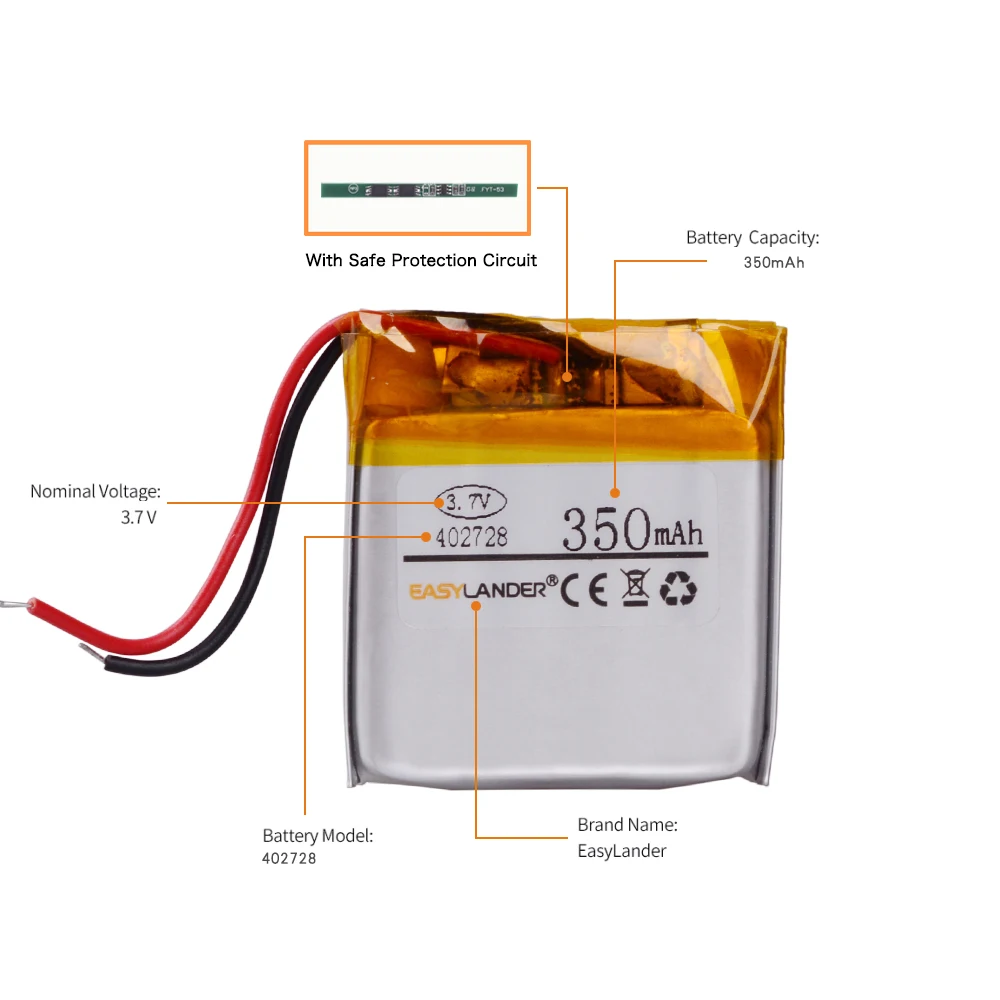 402728 3 7 V 350 MAH li ионный полимерный аккумулятор JAB гарнитура Bluetooth Беспроводной MP3 MP4