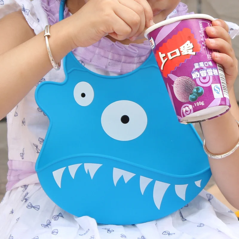 100% Silica Gel Design Cartoon Baby Bibs Waterproof Feeding Top Quality Unisex Baberos Bebes Adjustable Babetes Stuff 2019 | Детская