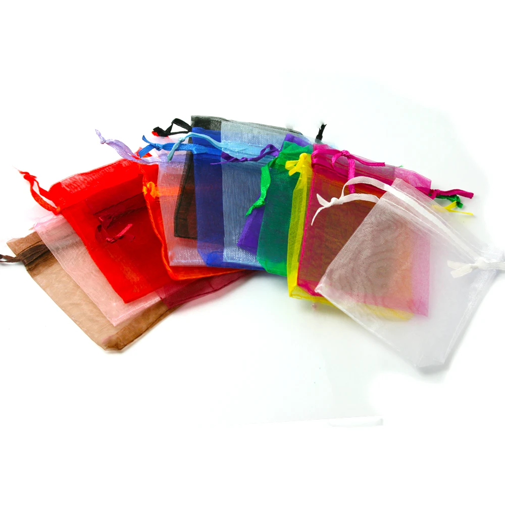 80~100ps 7X9cm 9X12cm 10X15cm 13X18cm Jewelry Gift Organza Bags Wedding Candy Pouches Party Decoration Crafts Pack Supplies | Украшения и