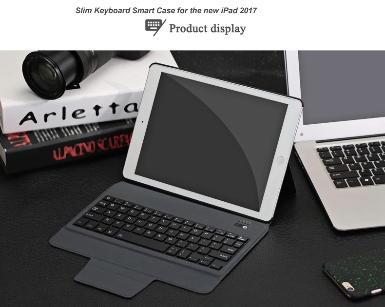 Sinpan беспроводной Keybaord Чехол для iPad Pro 10,5 дюймов, ультра-тонкий и светильник-весит Премиум кожаный чехол с магнитом USB зарядка