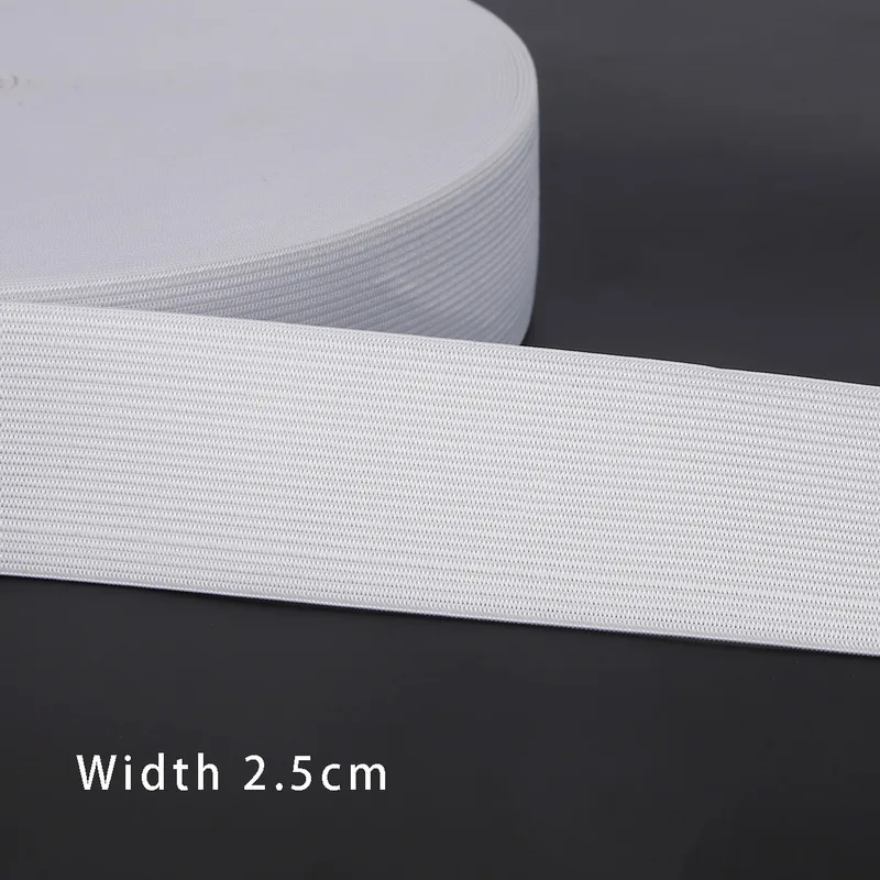 2.5cm White 1 см/1,2 см/1,5 см/2 см/2,5 см нейлоновая тесьма, лента для рукоделия, для шитья, для рюкзака, ремней, рюкзаков - Цвет: 2.5cm White