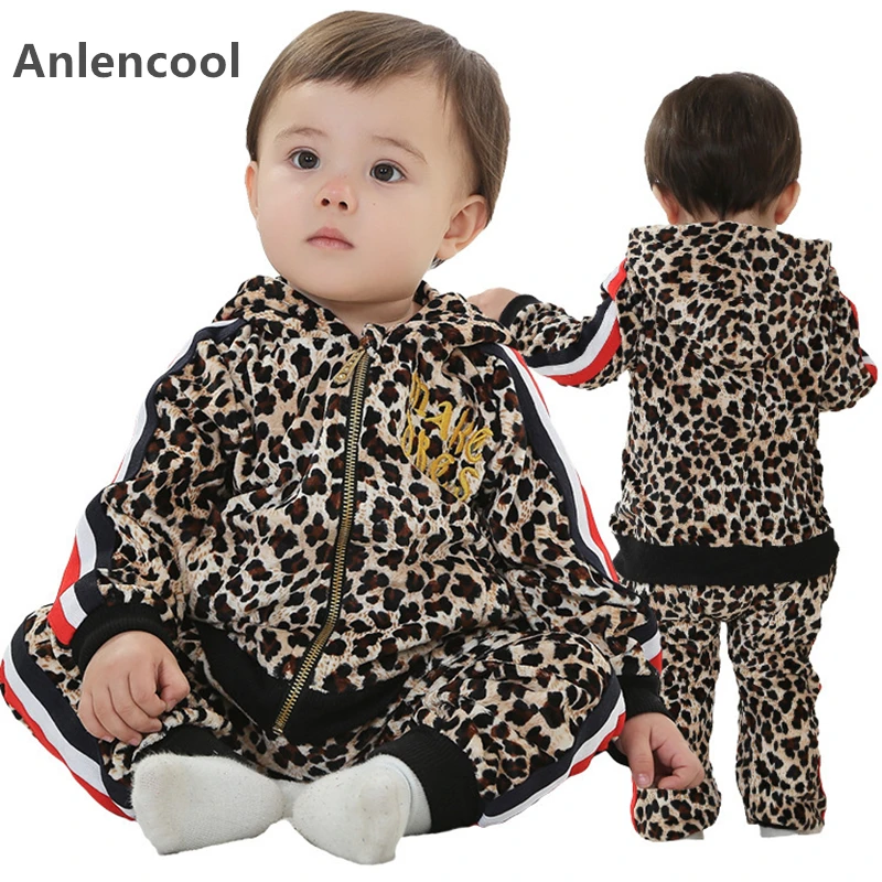 Anlencool/ ; коллекция года; комплект одежды для малышей; Новая Европейская и американская мода; леопардовый принт; одежда для малышей