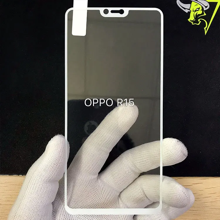 Закаленное 3D стекло для OPPO R15 полное покрытие Высококачественная