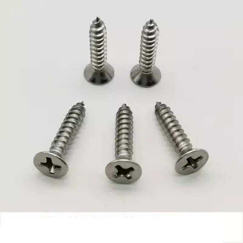 

30pcs M3 Nickel plated GB846 Countersunk head Phillips screw Flat heads Tip tail self tapping screws 6mm-16mm Length